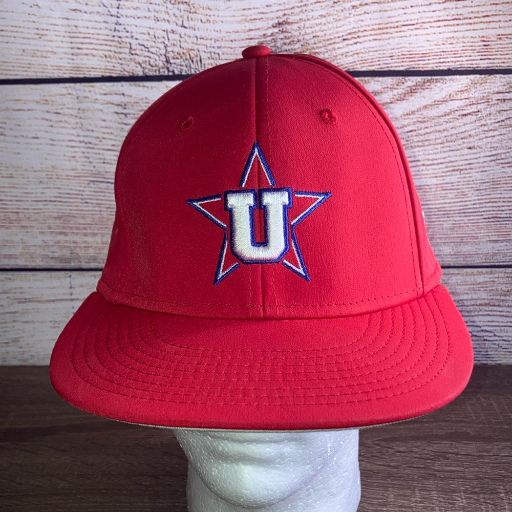 EUC Medium The Game Pro Red Hat With U embroidered on a star